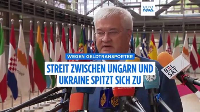 News video: Konflikt spitzt sich zu: Ukraine wirft Ungarn vor, Geldtransport abgefangen zu haben