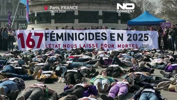 News video: Frauentags-Proteste in Paris und Madrid