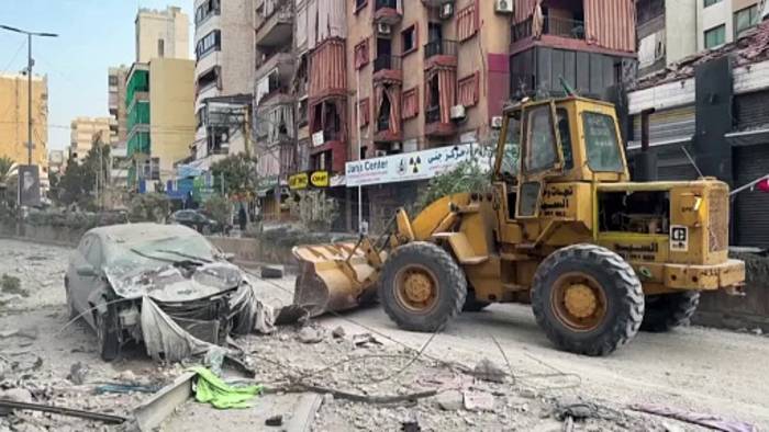 News video: Folgen israelischer Luftangriffe in Beiruts Südvororten