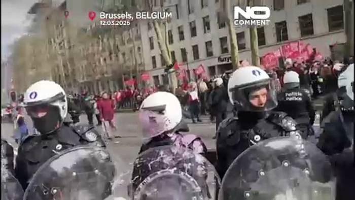 News video: Zehntausende demonstrieren in Brüssel gegen Sparreformen