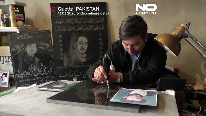 News video: Gravierte Porträts auf Grabsteinen halten Erinnerungen in Pakistan lebendig