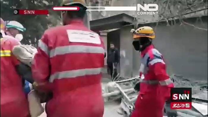 News video: Iranisches Staatsfernsehen zeigt Rettung eines Mannes aus Trümmern in Süd-Chorasan