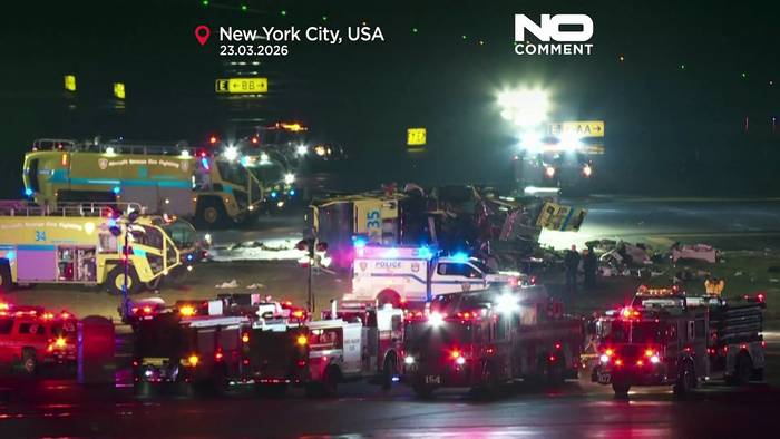 News video: LaGuardia: zwei Piloten sterben, als Air-Canada-Maschine mit Fahrzeug kollidiert