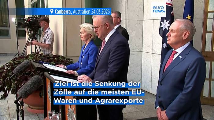 News video: Von der Leyen erreicht Handelsabkommen mit Australien