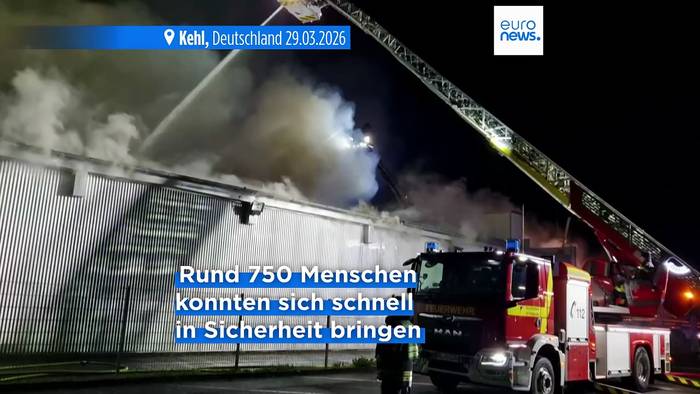 News video: Diskothek in Kehl am Rhein durch Feuer verwüstet, 750 Personen evakuiert
