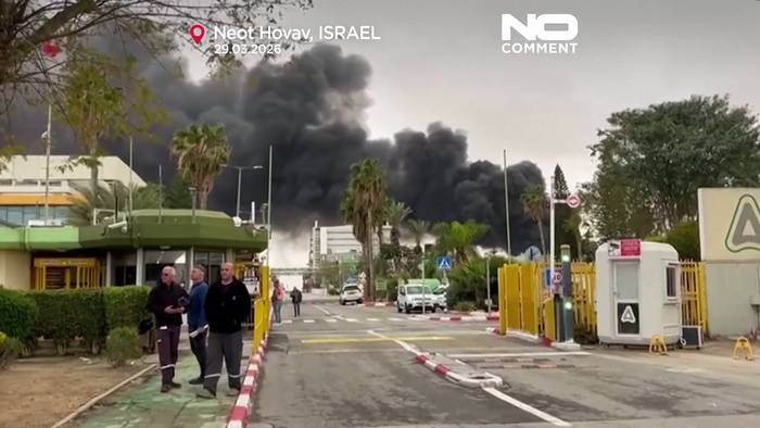 News video: Raketentrümmer lösen Brand in Pestizidfabrik im Süden Israels aus