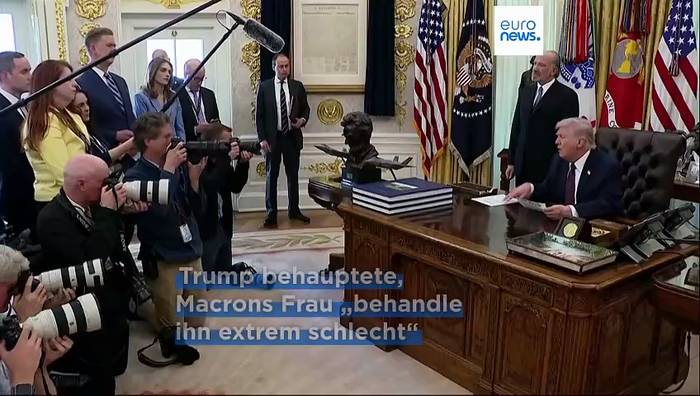 News video: Macron: Trump untergräbt NATO, indem er Zweifel am Engagement der USA weckt