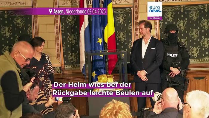 News video: Gestohlener 2.500 Jahre alter Goldhelm in den Niederlanden sichergestellt