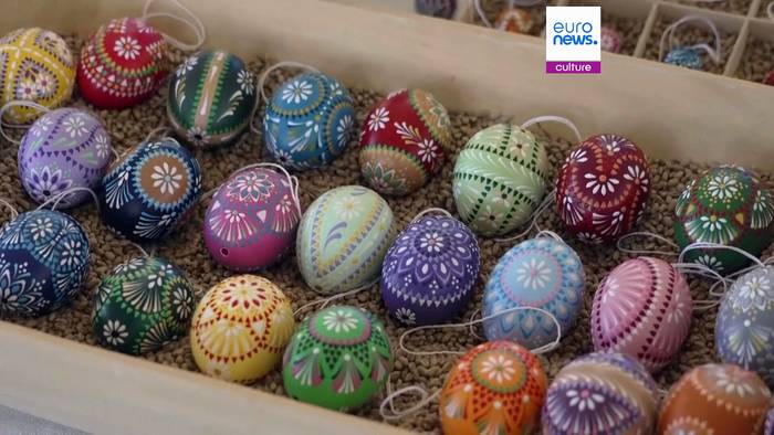 News video: Mehr als nur Deko: Festival in Leipzig zeigt, wie Eier zur Leinwand werden