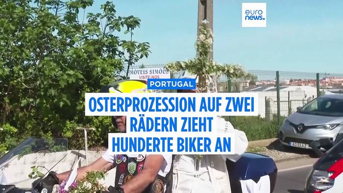 News video: Motorradpfarrer führt Osterprozession auf zwei Rädern an