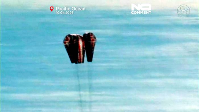 News video: Artemis-II-Kapsel wasserlandet im Pazifik