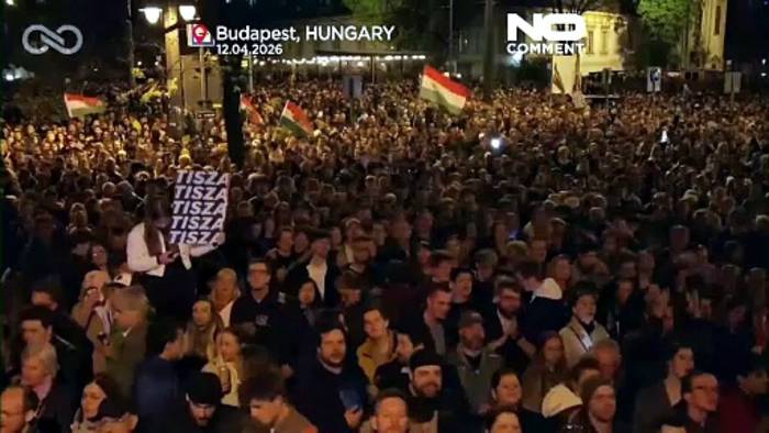 News video: Ungarn-Wahl: Anhänger von Peter Magyars Partei feiern in Budapest