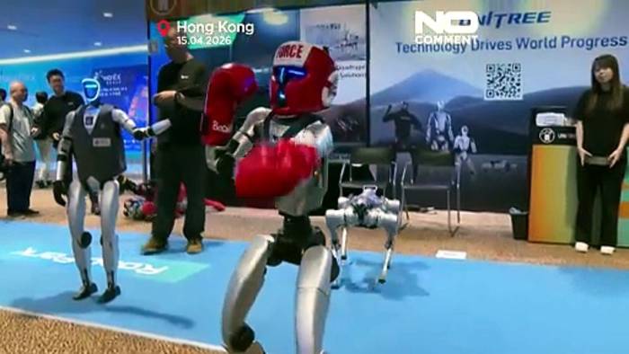 News video: Humanoide Roboter boxen und musizieren auf Hongkonger KI- und Robotikmesse