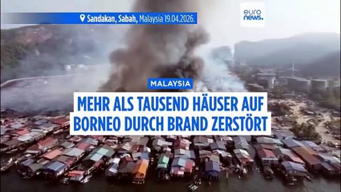 News video: Küchenbrand: Mehr als tausend Häuser auf Borneo abgebrannt