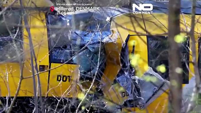 News video: Dänemark: Frontalzusammenstoß zweier Züge – mehrere Verletzte