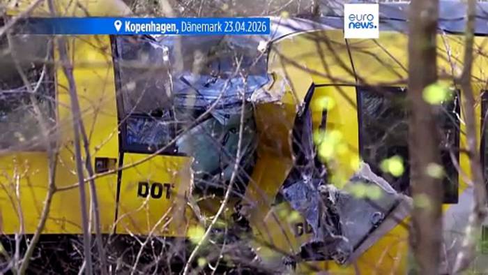 News video: Mehr als ein Dutzend Verletzte bei Zusammenstoß zweier Regionalzüge in Dänemark