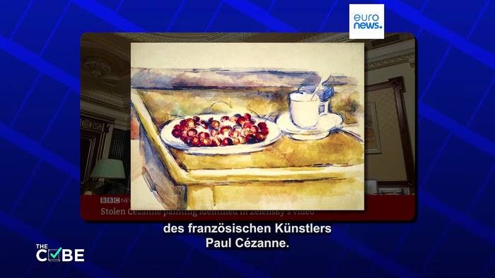 News video: Hat Selenskyj ein gestohlenes Gemälde in seinem Büro in der Ukraine?