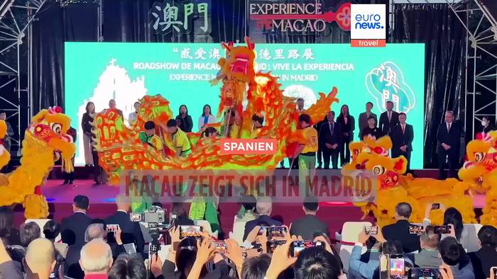 News video: Chinesische Löwen, Drohnen, Roboter: Wie Macau um europäische Touristen wirbt