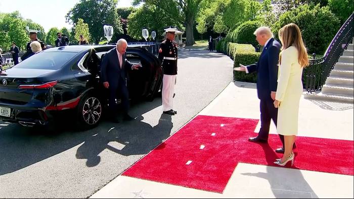 News video: Trumps empfangen König Charles III. und Königin Camilla im Weißen Haus