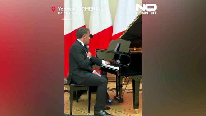 News video: Macron singt Aznavour-Hit, Armeniens Premier Pashinyan begleitet am Schlagzeug