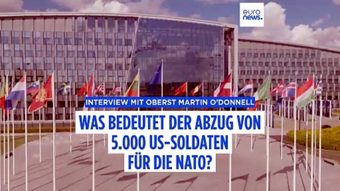 News video: NATO tappt noch immer im Dunkeln über US-Pläne zum Abzug von 5.000 Soldaten aus Deutschland
