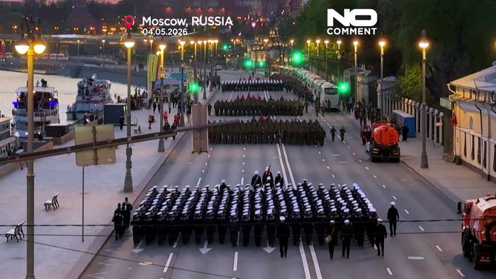 News video: Russische Soldaten proben Siegesparade zum Tag des Sieges aus Angst vor ukrainischen Angriffen