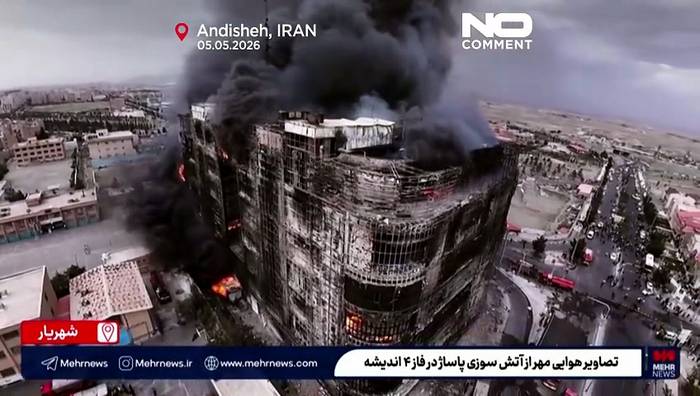 News video: Acht Tote bei Brand in iranischem Einkaufszentrum – Ermittler nehmen Bauunternehmer ins Visier