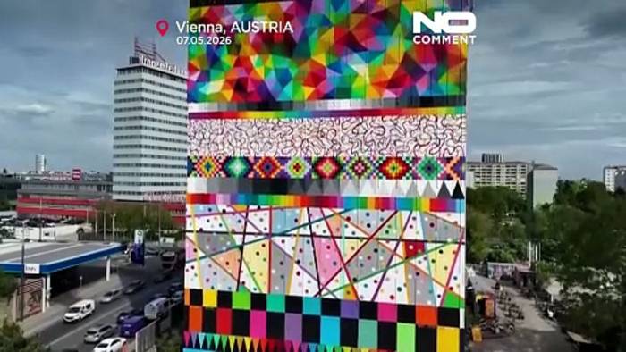 News video: Wien enthüllt riesiges Eurovision-Wandbild