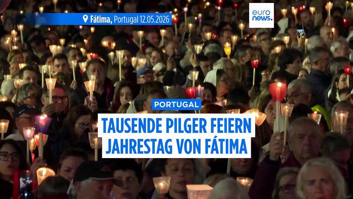 Video: Lichtermeer: Tausende Pilger feiern Jahrestag in Fátima