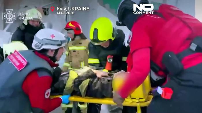 News video: Ukraine: russischer Drohnen- und Raketenangriff trifft Kyjiw – mindestens ein Toter