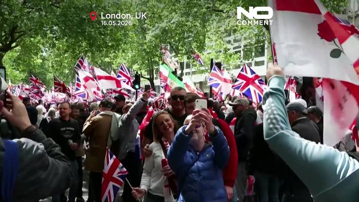 Video: London angespannt: Robinson-Anhänger und Pro-Palästina-Demo