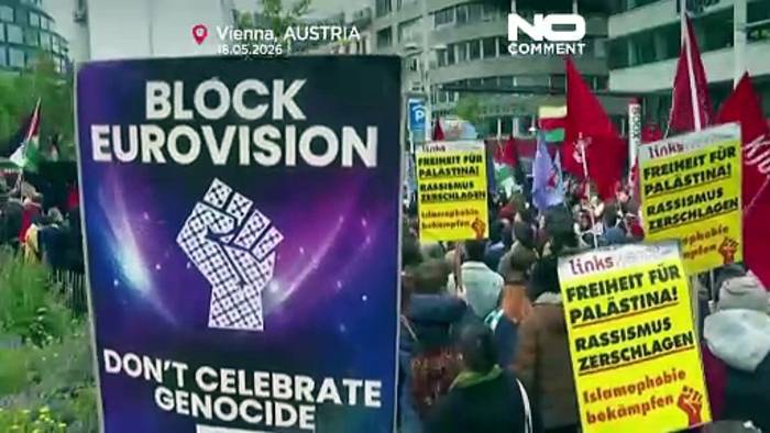 News video: Eurovision-Finale in Wien: Proteste gegen Israels Teilnahme