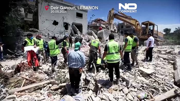 Video: Nach Angriffen in Provinz Tyros: Retter suchen im Südlibanon in Trümmern