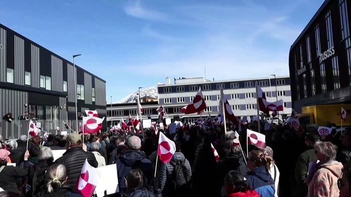 Video: «Wir sind nicht käuflich»: Grönländer protestieren gegen wachsende US-Präsenz in Nuuk