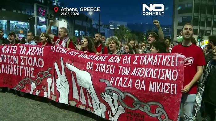 Video: Griechenland: Demonstrierende marschieren vor israelischer Botschaft in Athen