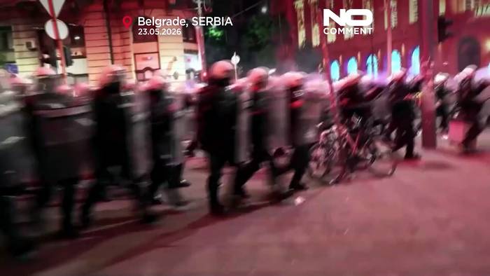 Video: Gewaltsame Zusammenstöße nach Massenprotest in Belgrad