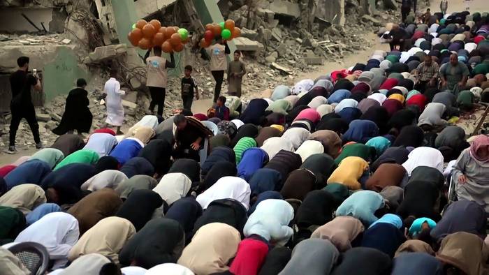 News video: Gazastreifen im Krieg: Palästinenser begehen Eid al-Adha zwischen Trümmern