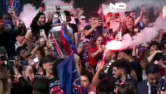 News video: PSG feiert mit Macron im Élyséepalast