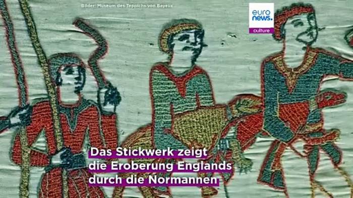 News video: Macron leiht London 70 Meter langen Wandteppich aus dem Mittelalter aus