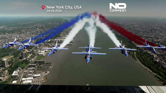 News video: USA: Flugshow der französischen Luftwaffe feiert 250 Jahre US-Unabhängigkeit