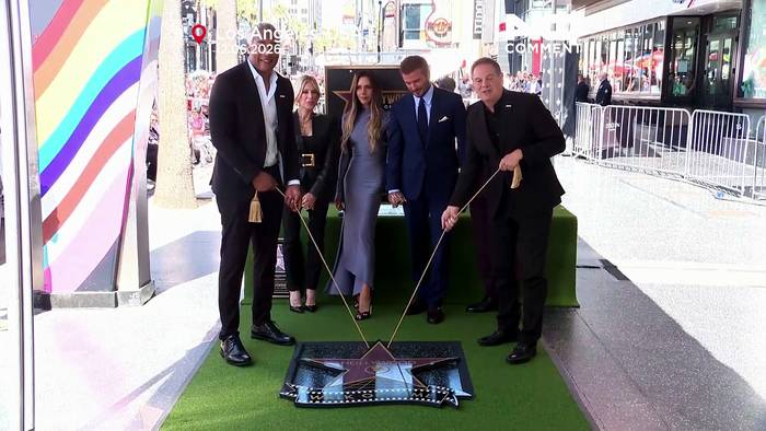 Video: David Beckham erhält Stern auf dem Hollywood Walk of Fame