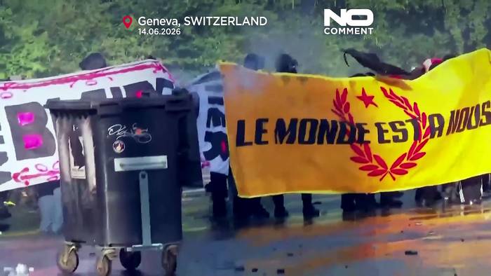 News video: Genf: Zusammenstöße bei Demo von 20.000 gegen G7-Gipfel und globale Politik