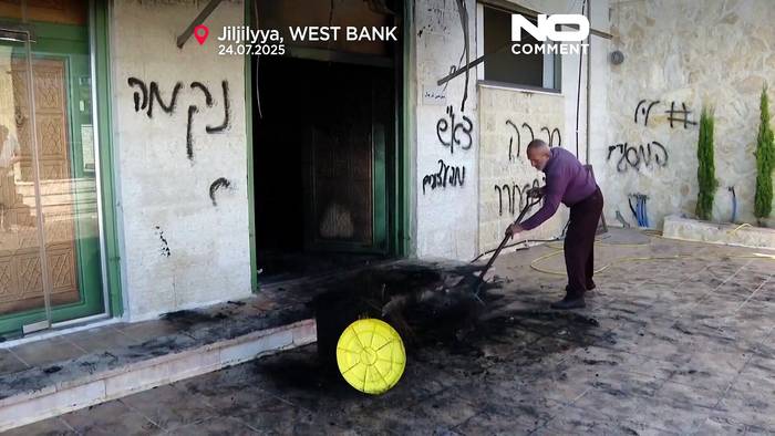 News video: Israelische Siedler setzen Moschee im Westbank-Dorf Jiljilya in Brand