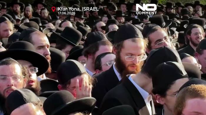 News video: Massenprotest ultraorthodoxer Juden in Israel gegen Wehrpflicht