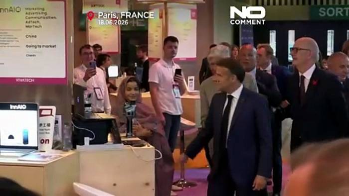 News video: Macron und Modi besuchen indischen Pavillon auf Frankreichs Techmesse VivaTech