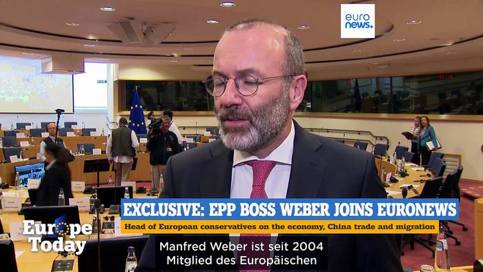 News video: Europe Today: EVP-Chef Weber exklusiv bei Euronews, von der Leyen in Baku