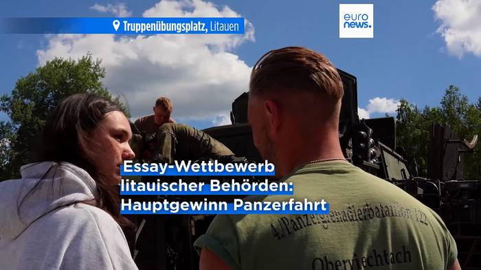 News video: NATO-Wettbewerb: Litauische Schülerin gewinnt Panzerfahrt mit der Bundeswehr