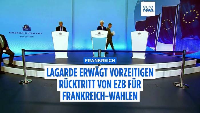 News video: Christine Lagarde erwägt frühen Abschied von der EZB für Rolle bei Frankreich-Wahl