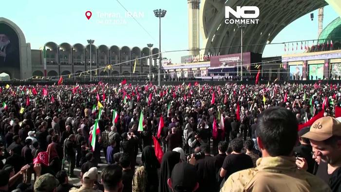 News video: Iraner trauern: Trauerzeremonien für Chamenei beginnen