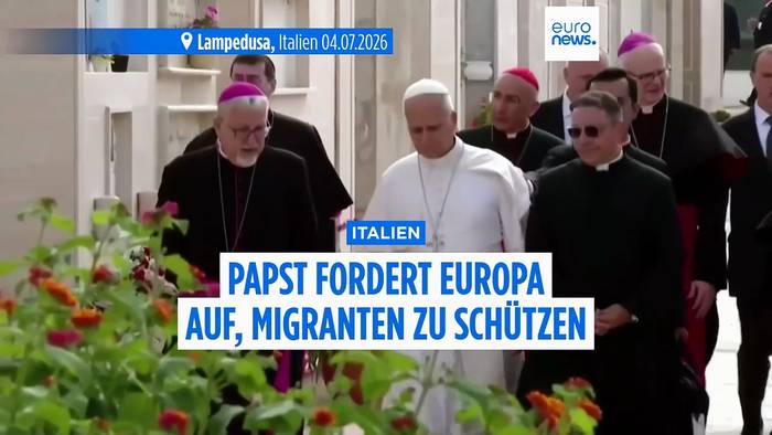 News video: Papst mahnt in Lampedusa: Verantwortung für Migration übernehmen